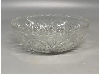 Pressed Glass Serving Bowl
