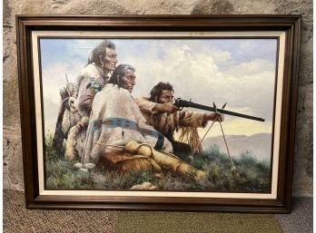 Troy Denton, American (B. 1949) Native American Oil On Canvas