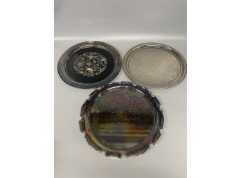 Grouping Of Silver Plate Trays