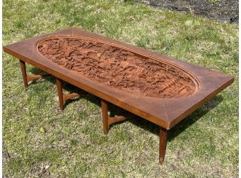 Chinese Carved Wood Coffee Table