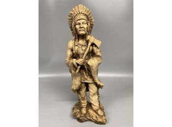 Native American Carved Statue