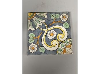 Cannara Italian Floral Tile Trivet