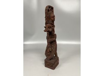 Gani Fakeye African Carved Wood Sculpture