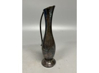 Silverplate Ewer Form Bud Vase