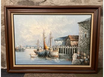Y. Howard Oil On Canvas Fishing Boats