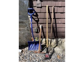 Grouping Of Hand Tools Including Snow Shovel