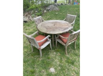 Smith & Hawken Teak Outdoor Table & Chairs