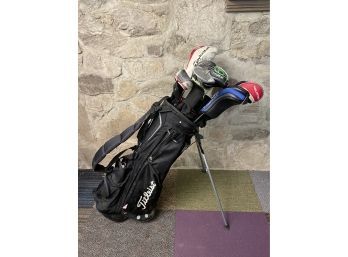 Grouping Of Golf Clubs In Titleist Golf Bag