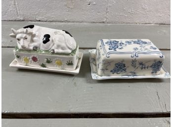 (2) Ceramic Butter Dishes
