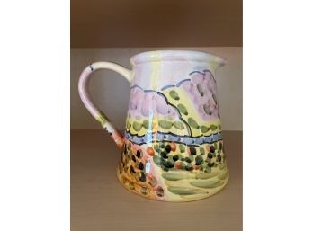 Hand-Painted Ceramic Pitcher