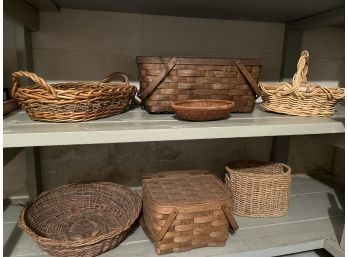 Grouping Of Woven Baskets