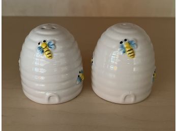 Porcelain Beehive Salt & Pepper Shakers
