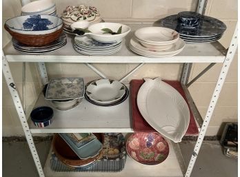 Large Serving Platter, Tray, & Plate Grouping
