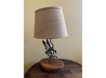 Ducks Unlimited Carved Duck Sculptural Lamp