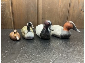 Grouping Of Miniature Duck Decoys Incl. J.B. Garton