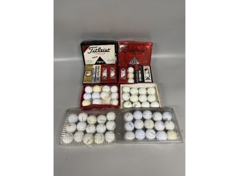 Large Grouping Of Golf Balls Including Titleist