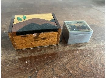 (2) Decorative Trinket Boxes
