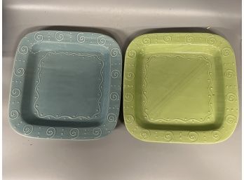 (2) Contemporary Ceramic Platters