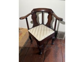 Vintage Queen Anne-Style Corner Chair