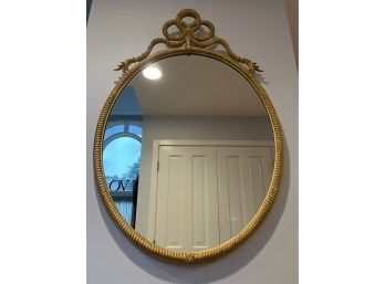 Carver's Guild Traditional Rope & Tassel Oval Wall Mirror