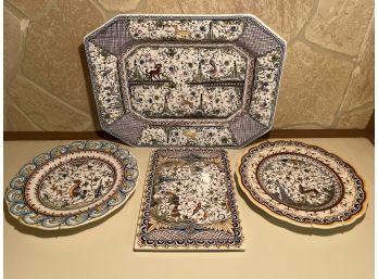 Grouping Of Portuguese Hand-Painted Porcelain