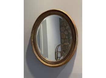 Vintage Gilt Oval Wall Mirror