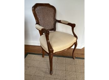French Louis XV-style Caned Back Fauteuil Armchair
