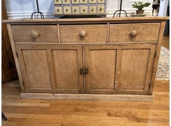 Antique Country Pine Buffet Cabinet