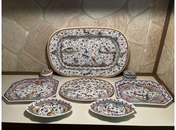 Grouping Of Casafina Hand-Painted Porcelain
