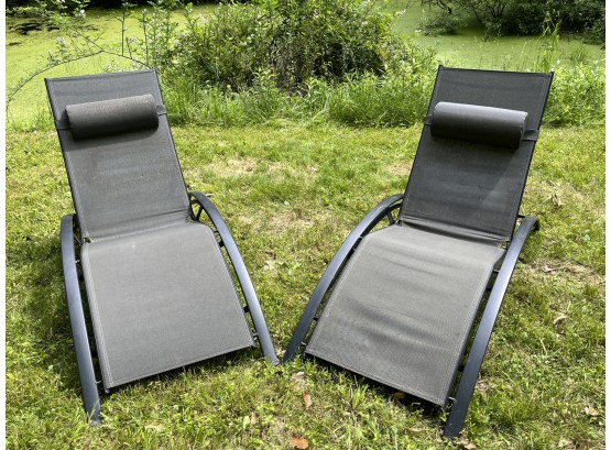 Pair Of Outdoor Chaise Lounge Chairs