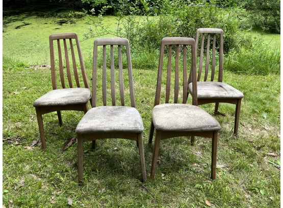 (4) Danish Mid-Century-Style Teak Side Chairs