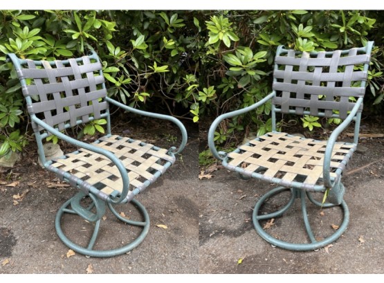 Pair Of Brown Jordan Outdoor Swivel Chairs