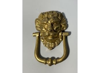 Brass Lion's Head Door Knocker
