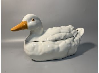 N.S. Gustin Co. Porcelain Duck Tureen