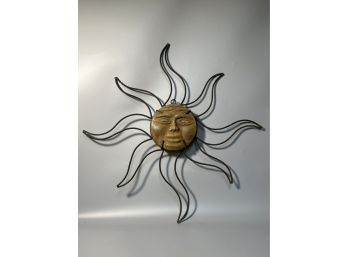 Metal Sun Wall Sculpture