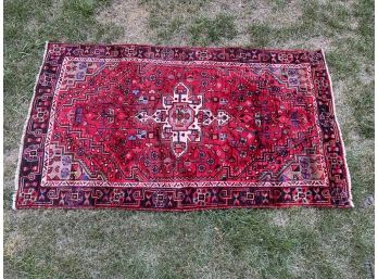 Persian Hand-Knotted Wool Accent Rug