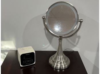 Sony Dream Machine Alarm Clock & Illuminated Vanity Mirror