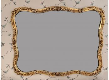 Oversized Wall Mirror With Floral Motif