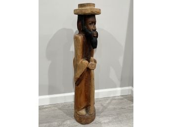 Jamaican Carved Wood Sculpture Of Man