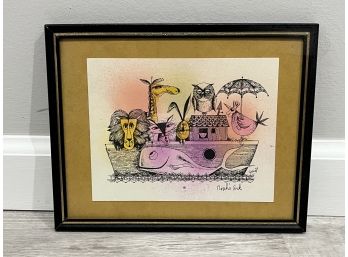 'Noahs Ark' Colored Etching By Roger Coast