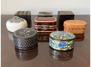 Group Of Wooden Trinket Boxes