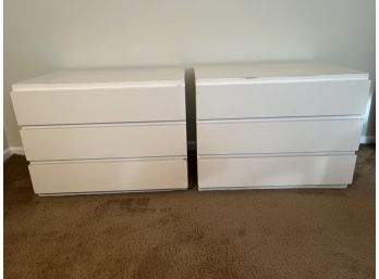 Pair Of Pirkko Stenors For Muurame White Lacquered Chests