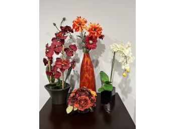 Grouping Of Decorative Faux Flowers