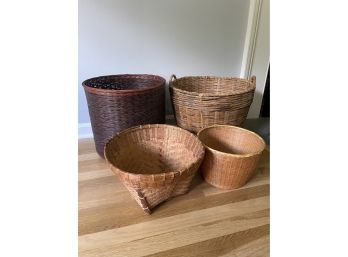 Grouping Of Decorative Wicker Baskets
