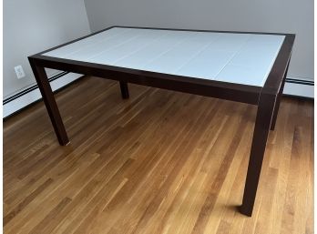 White Tile Top Parsons-Style Dining Table