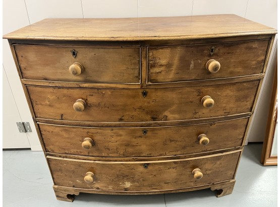 Pine Bow-front Chest