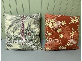 (2) Tommy Bahama Decorative Throw Pillows