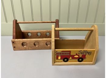 (2) Wooden Toolboxes