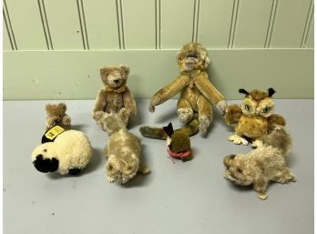 Grouping Of Vintage Steiff Stuffed Animals