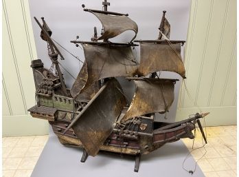 Antique Wooden Ship Model